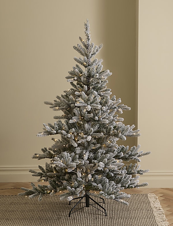 6ft PreLit Snowy Noble Christmas Tree Christmas Trees M&S RS