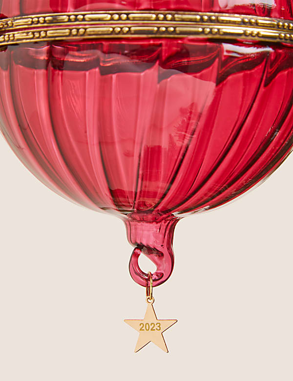 Red Glass Open & Close Bauble