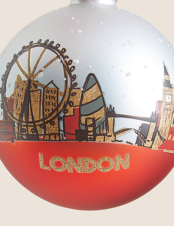 Glaskugel mit Londoner Wahrzeichen - AT