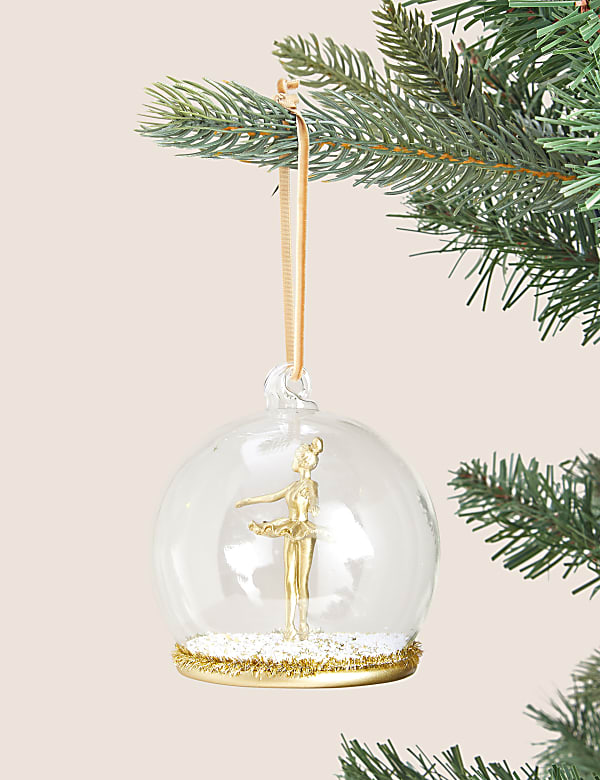 Gold Hanging Ballerina Cloche Decoration - SI
