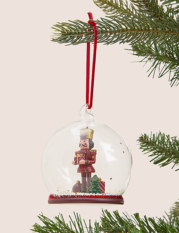 Hanging Nutcracker Cloche Decoration - HU