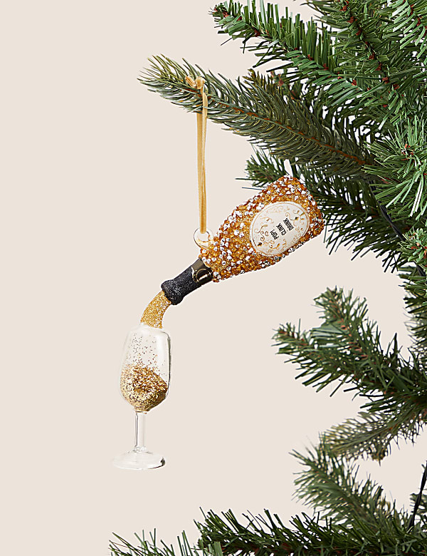Glitter Glass Hanging Celebration Decoration