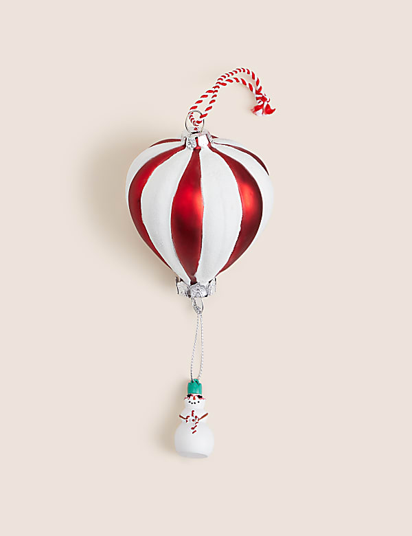 Glass Hanging Hot Air Balloon Decoration