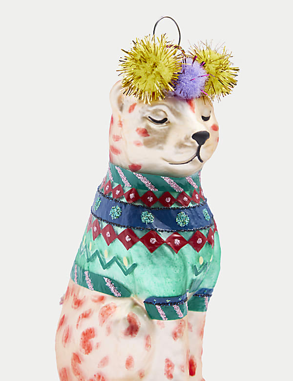 Glass Party Leopard Hanging Decoration - VN