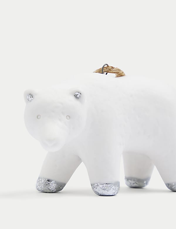 Κρεμαστό κεραμικό διακοσμητικό με σχέδιο πολική αρκούδα - GR