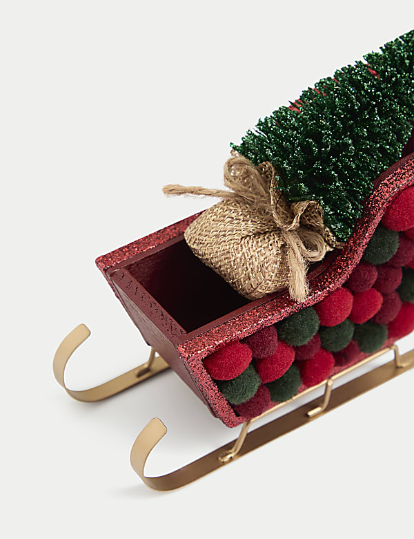 Sleigh & Tree Hanging Decoration