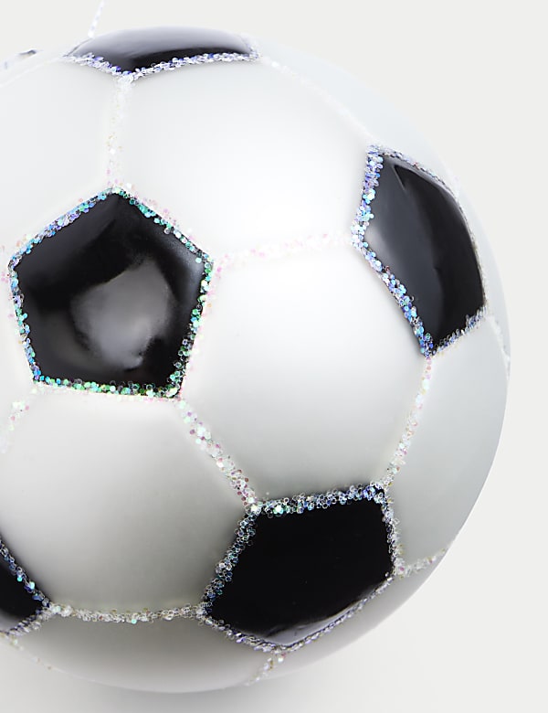 Glass Football Hanging Decoration - GR