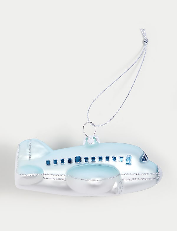 Glass Aeroplane Hanging Decoration - AL