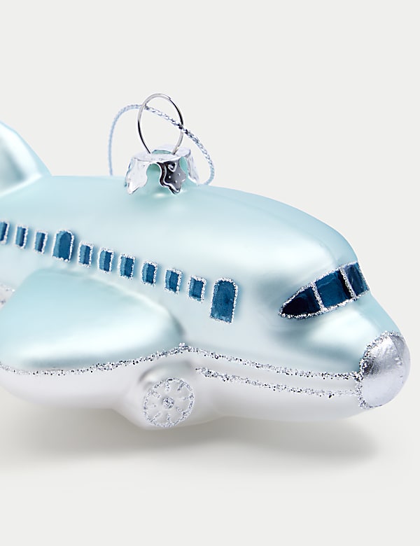Glass Aeroplane Hanging Decoration - AL