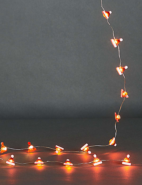 20 Santa Hat Battery String Lights - GR