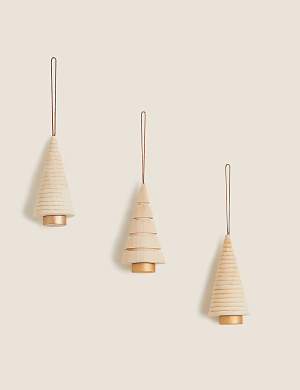 Pack de 3 adornos colgantes de animales del bosque para el árbol de Navidad - ES