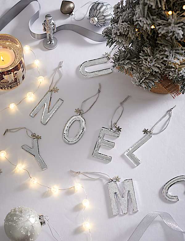 Glitter Light Up Alphabet Hanging Decoration