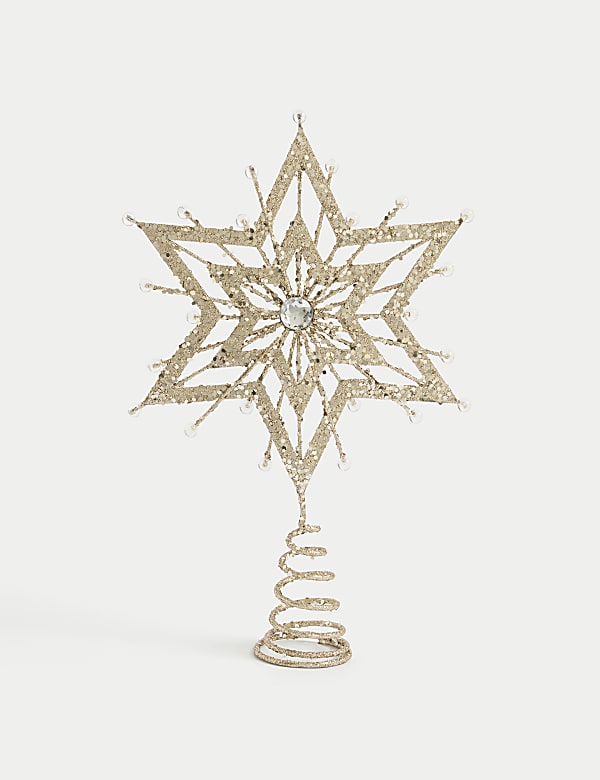 Glitter Snowflake Tree Topper - RO