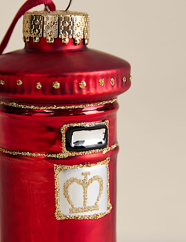 Γυάλινο κρεμαστό στολίδι γραμματοκιβώτιο - GR