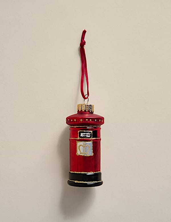 Γυάλινο κρεμαστό στολίδι γραμματοκιβώτιο - GR