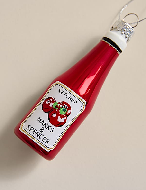 Glass Hanging Tomato Ketchup Decoration - JE