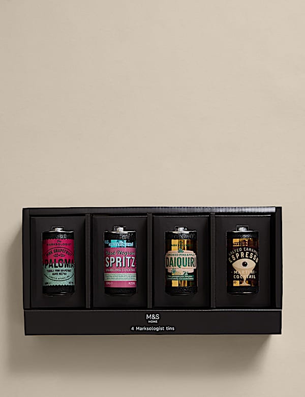 4pk Hanging Marksologist Tin Decorations - AT