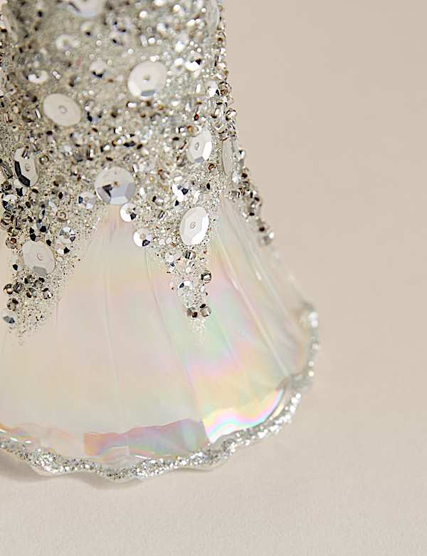 Glass Hanging Embellished Tulip Decoration - NZ