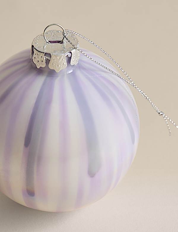 Iridescent Glass Marble Bauble - GR