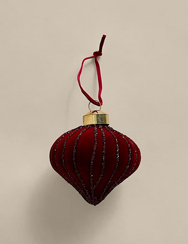 Adorno colgante de cebolla de cristal aterciopelado - ES