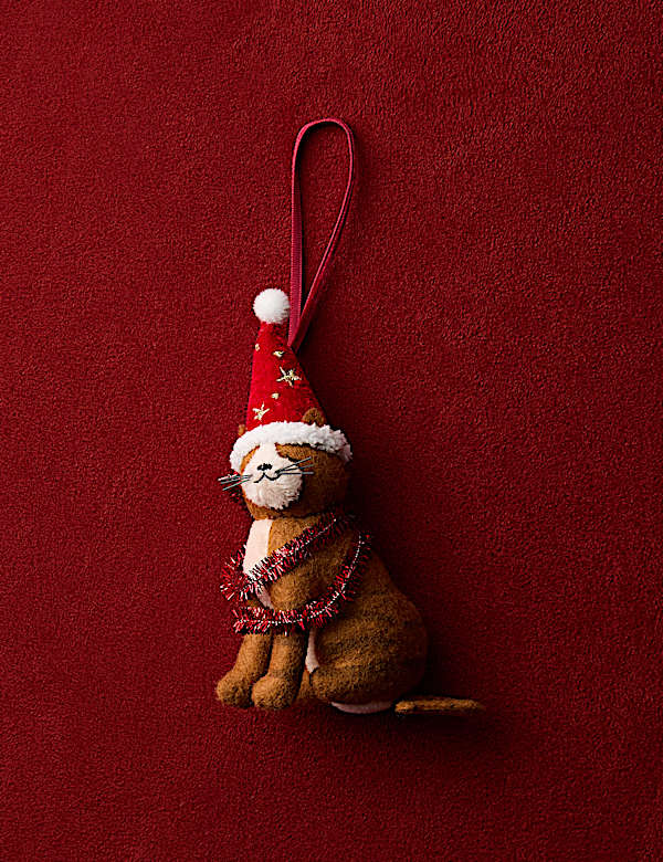 Felt Hanging Cat Decoration - GR