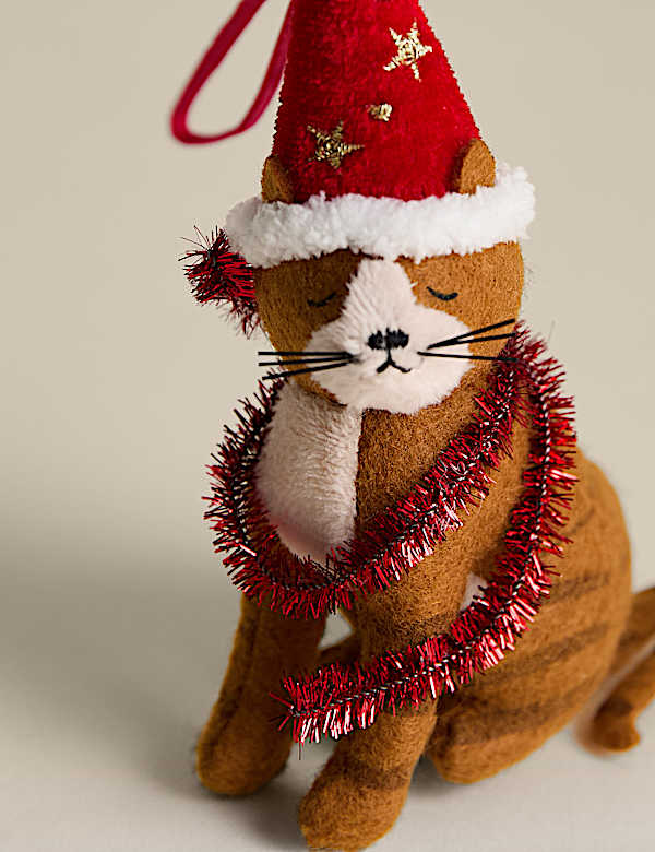 Felt Hanging Cat Decoration - GR