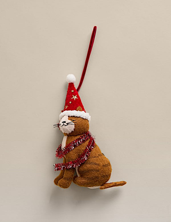 Felt Hanging Cat Decoration - GR