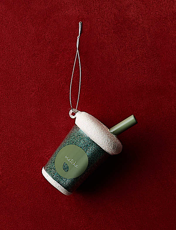 Glass Hanging Matcha Latte Decoration - JE