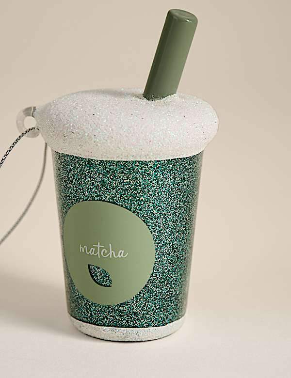 Glass Hanging Matcha Latte Decoration - JE