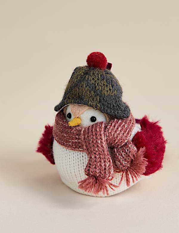 Felt Hanging Winter Robin Decoration - GR