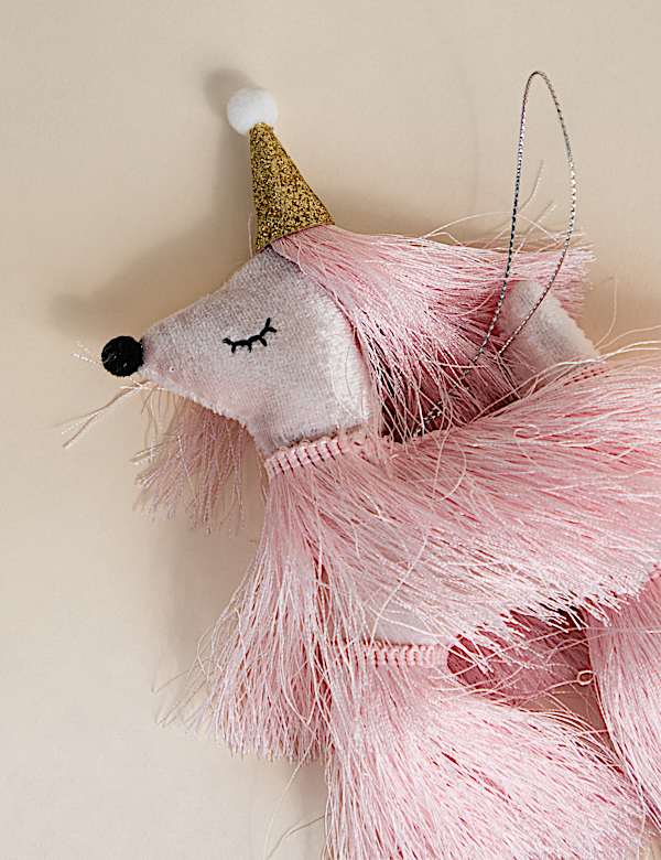 Hangende Afghaanse windhond-decoratie met kwastjes - BE