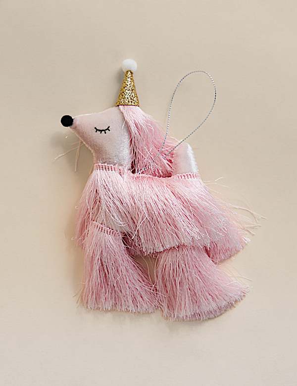 Hangende Afghaanse windhond-decoratie met kwastjes - BE