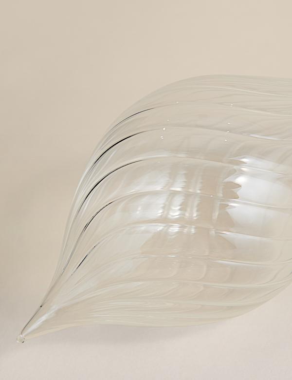 Glass Hanging Ridged Decoration - GR