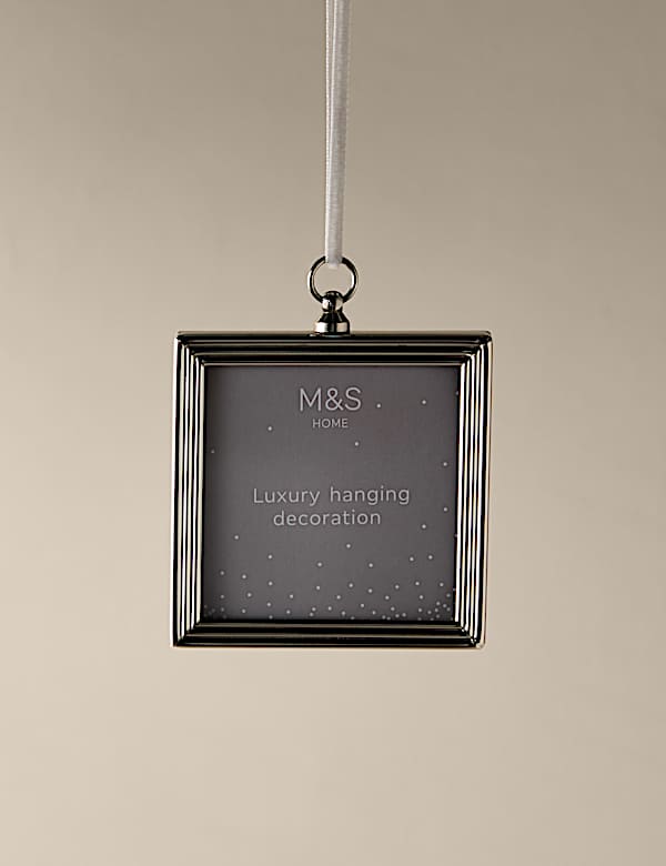 Silver Hanging Photo Frame Decoration - BG