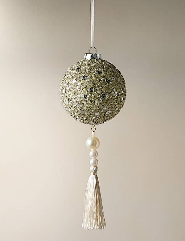 Glass Beaded Celebration Bauble - BG