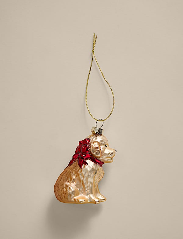 Glass Hanging Cockapoo Decoration - AU