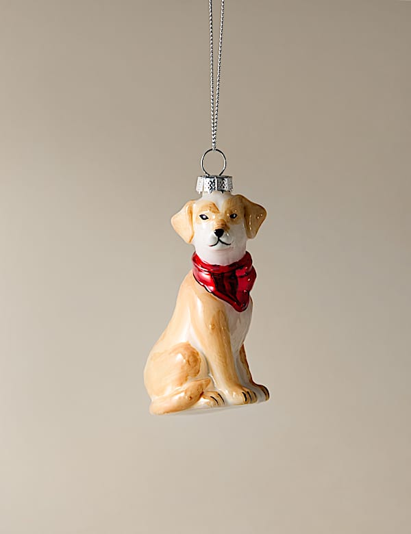 Glass Hanging Labrador Decoration - PL