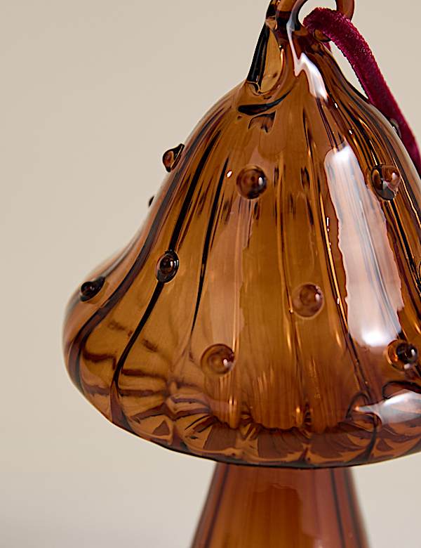 קישוט תלייה פטרייה מזכוכית - IL