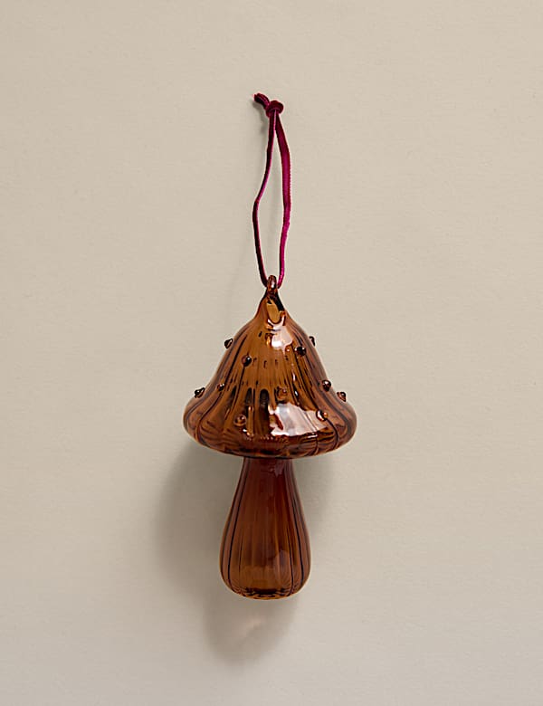 קישוט תלייה פטרייה מזכוכית - IL
