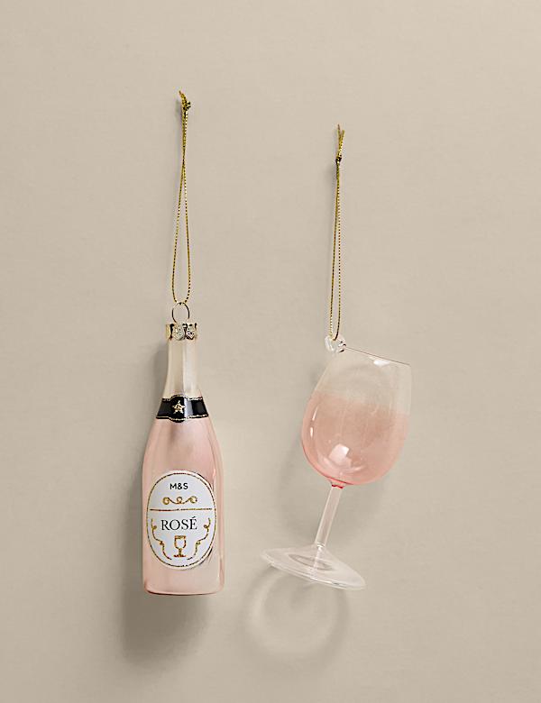 2pk Hanging Rose Wine Decorations - KR