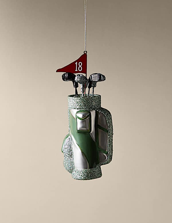 Glass Hanging Golf Decoration - IS