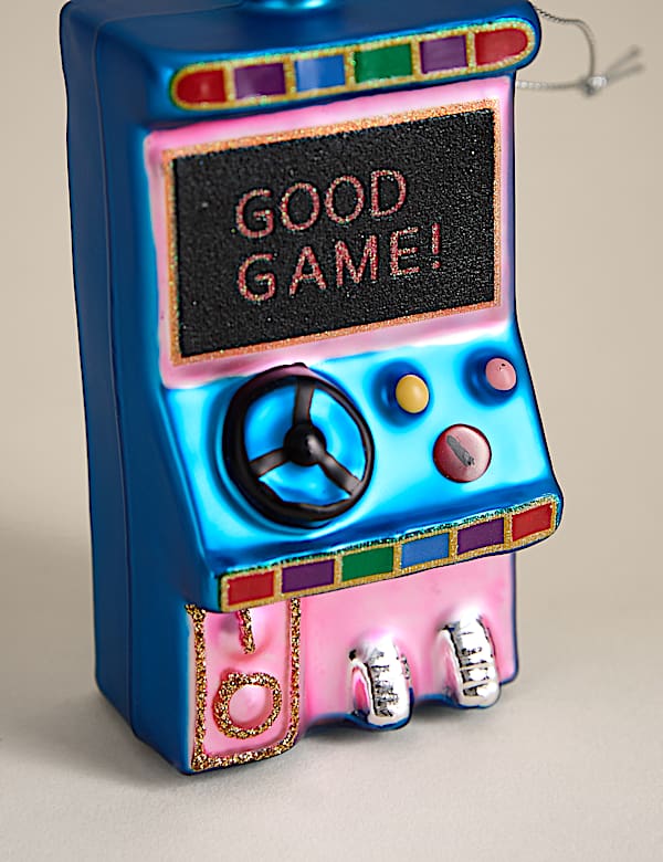 Adorno colgante de cristal con diseño de juego retro - ES