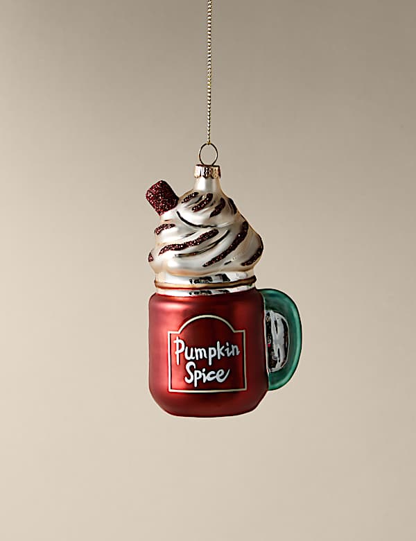Pumpkin Spice Glass Hanging Decoration  - EE