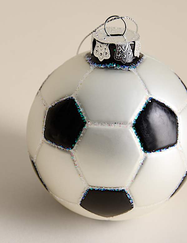 Glass Hanging Football Decoration - TW