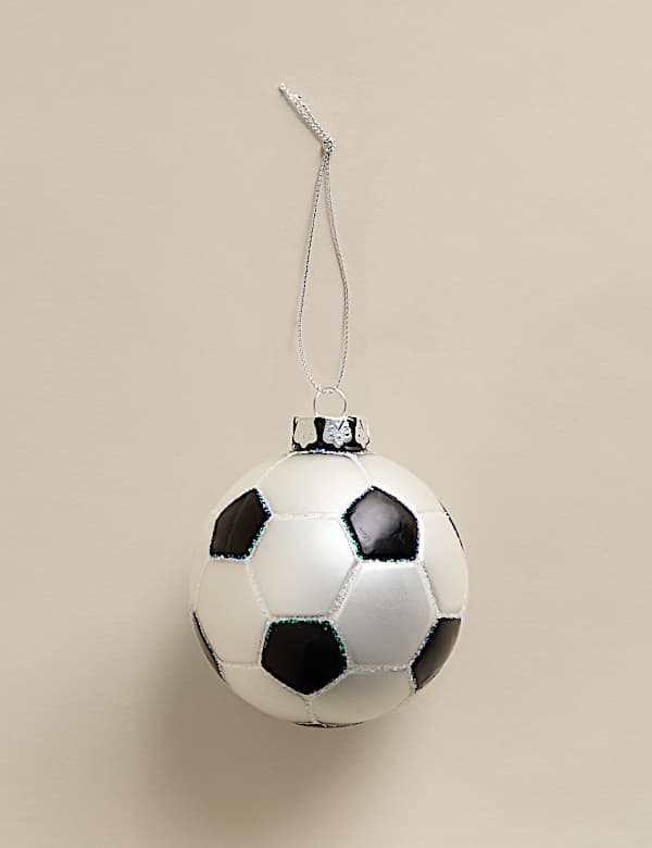 Glass Hanging Football Decoration - TW