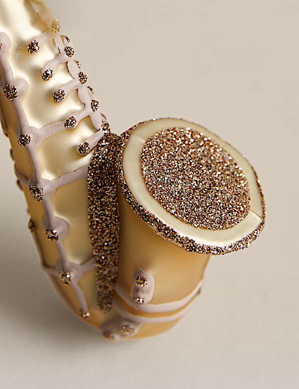 Glass Hanging Saxophone Decoration - DE