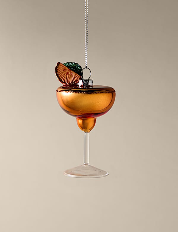Glass Hanging Orange Spritz Decoration - EE