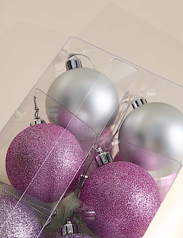 24pk Multicoloured Shatterproof Baubles - NZ