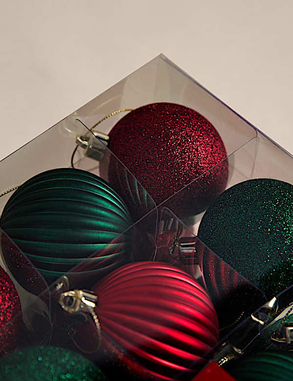 Set van 24 onbreekbare kerstballen in verschillende kleuren - NL