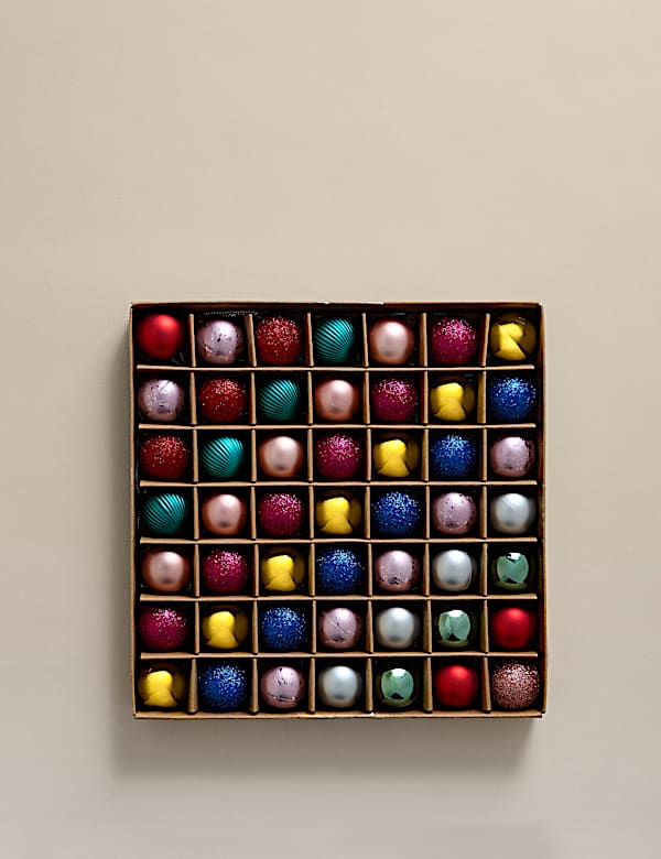 49pk Mini Shatterproof Baubles - GR